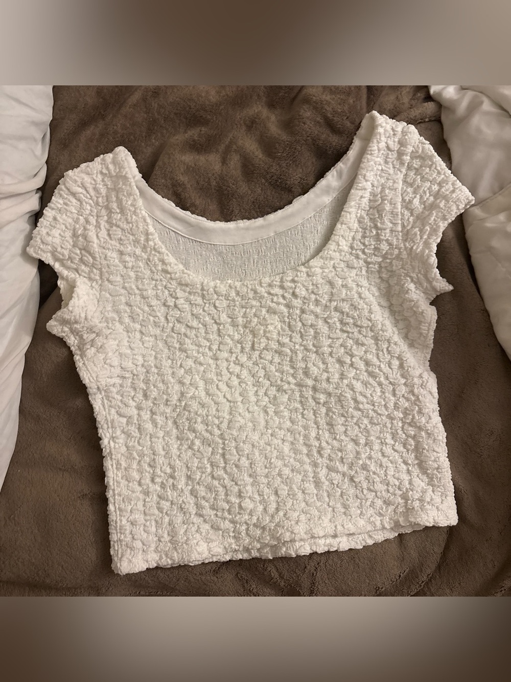 Maeve Anthropologie White Textured Top🤍🪽 - Picture 2 of 4